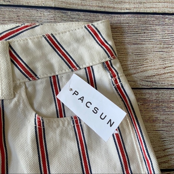 NWT PacSun Striped Mom Short Size 22 - Picture 3 of 7